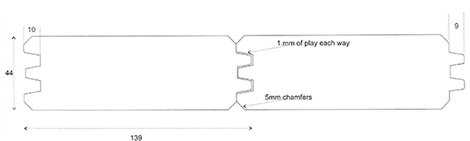 Product: 50 x 150 V Jointed Log | Profile: VJ LOG2