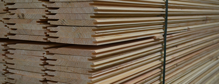 Stack of Softwood Cladding